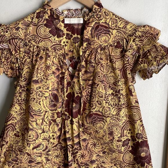 Ulla Johnson Ruffle Sleeve Letty Top in Amber - Picture 4 of 16